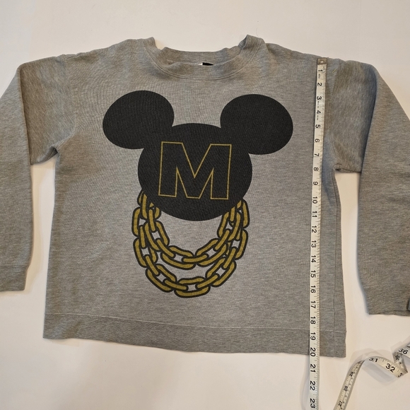 Vtg/Y2K Disney Mickey Mouse Gold Chain Long Sleeve Sweatshirt Women's Size S - Picture 5 of 6